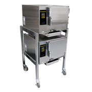 AccuTemp E32401D080 DBL Evolution 6 Pan Electric Floor Model Convection Steamer | 240V