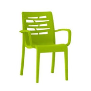 Grosfillex US118152 Essenza Stacking Outdoor Armchair | Fern Green