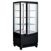 Winco CRD-1K Black Countertop Refrigerated Beverage Display | 100 Can Capacity