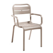 Grosfillex UT115181 Cannes Stacking Outdoor Armchair | French Taupe