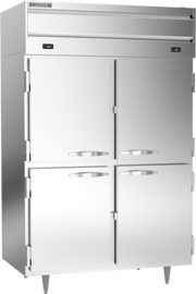 Beverage Air PRF24-24HC-1AHS 4 Solid Half Door Dual Temp Refrigerator Freezer | 42.02 Cu. Ft.