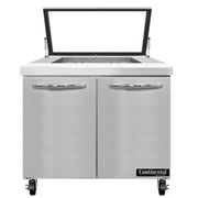 Continental Refrigerator SW36N12M-HGL Refrigerated Counter, Mega Top Sandwich / Salad Unit