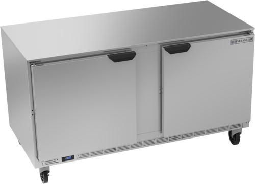 Beverage Air UCF60AHC 60" 2 Solid Door Undercounter Freezer | 14.39 Cu. Ft.