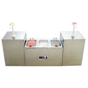 Winco 52001 Condiment Dispenser Station w/ (2) Pumps & (3) 1/9 Size Pans