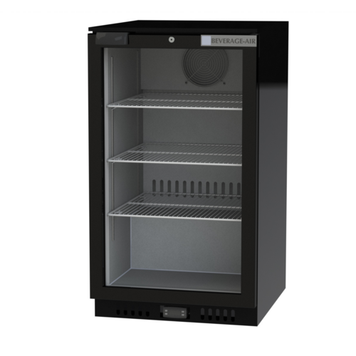 Beverage Air CT96HC-1-B 22" Glass Door Countertop Reach-In Refrigerator | 5.9 Cu. Ft.