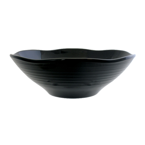 Thunder Group 39093BK 45 oz. Black Melamine Plastic Pasta Bowl | Case of 12