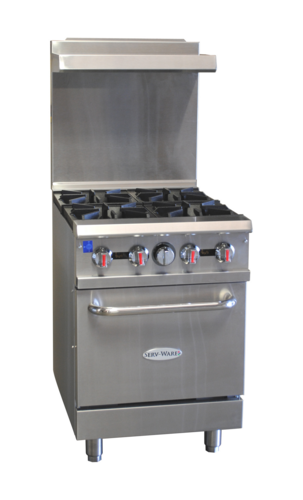 Serv-Ware SGR-4B 24" Gas Restaurant Range