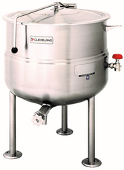 Cleveland KDL100 2/3 Jacket Direct Steam Stationary Kettle | 100 Gallon Capacity