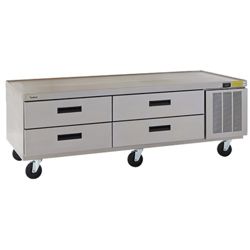 Delfield F2980CP 80" 4-Drawer Low-Profile Chef Base Refrigerator | 8-Pan Capacity