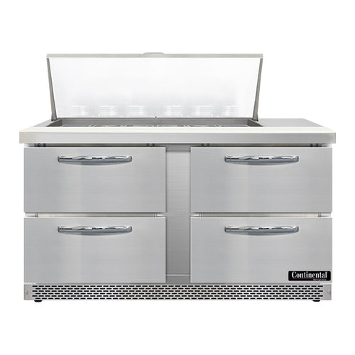 Continental Refrigerator SW60N18M-FB-D Refrigerated Counter, Mega Top Sandwich / Salad Unit