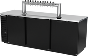 Beverage Air DD94HC-1-B-12T 95" Black 12 Tap Tower Draft Beer Cooler | (5) 1/2 Keg