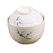 Thunder Group 3502BB 4" Miso Bowl W/ Lid, Blue Bamboo 9 oz. | Case of 12