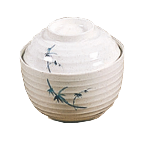 Thunder Group 3502BB 4" Miso Bowl W/ Lid, Blue Bamboo 9 oz. | Case of 12