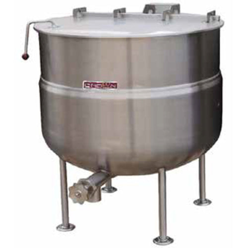 Crown Steam DL-150 Direct Steam 2/3 Jacket Stationary Steam Kettle | 150 Gal. Capacity