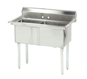 Advance Tabco FE-2-1812-X 41" x 24" 2-Compartment Fabricated Sink