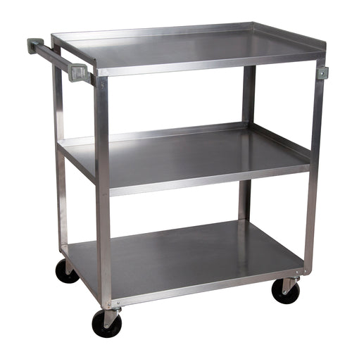 BK Resources BKC-1827S-3S 31" Stainless Steel Utility Cart | 3 Shelf - 300 lb. Capacity