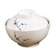 Thunder Group 3506BB 4 1/2" Special Bowl W/ Lid, Blue Bamboo 10 oz. | Case of 12