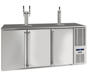 Viking VCBR672-SS01A 72" 3-Solid Door Direct Draw Back Bar Cooler | 19.74 Cu. Ft.