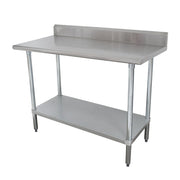 Advance Tabco KMSLAG-302-X Stainless Steel Work Table w/ 5" Splash & Adjustable Undershelf | 24" x 30"