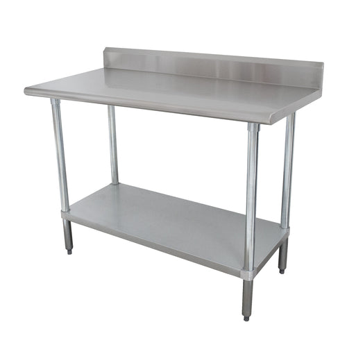 Advance Tabco KMSLAG-302-X Stainless Steel Work Table w/ 5" Splash & Adjustable Undershelf | 24" x 30"