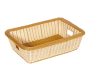 G.E.T. 22" x 15-1/2" Two-Tone Designer Polyweave Rectangular Basket | Model No. WB-1516-TT