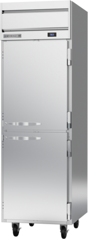 Beverage Air HRP1HC-1HS 26" 2 Solid Half Door Top Mount Reach In Refrigerator | 21.17 Cu. Ft.