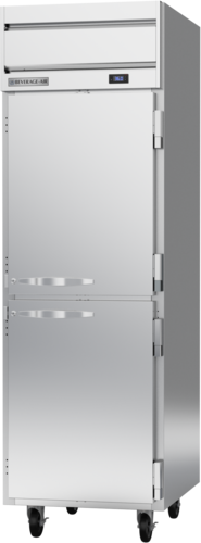 Beverage Air HRP1HC-1HS 26" 2 Solid Half Door Top Mount Reach In Refrigerator | 21.17 Cu. Ft.