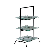G.E.T. IR-404B Black 2 Tier Display Stand