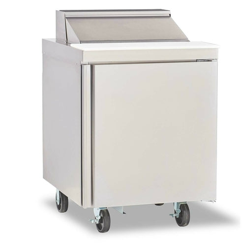 Delfield 4427NP-8 27" 1-Door Refrigerated Sandwich Prep Table | (8) 1/6 Food Pan