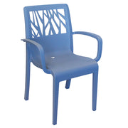 Grosfillex US211680 Vegetal Stacking Outdoor Armchair | Denim Blue