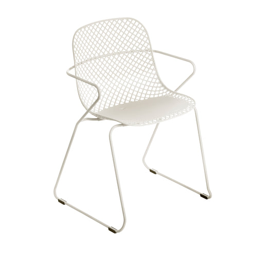 Grosfillex US137710 Ramatuelle '73 Outdoor Armchair | Creme Absolut