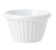 G.E.T. F-635-W White 3 oz Fluted Melamine Ramekin | Case of 48