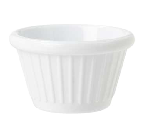 G.E.T. F-635-W White 3 oz Fluted Melamine Ramekin | Case of 48