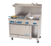 Comstock-Castle F3430-12 48" Gas 6-Burner & Griddle Range w/ 31" Oven & Cabinet Base | 246,000 BTU