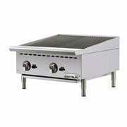 Winco NGCB-24R 24" Countertop Gas Charbroiler | 70,000 BTU