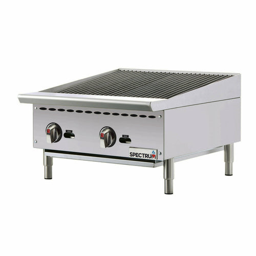 Winco NGCB-24R 24" Countertop Gas Charbroiler | 70,000 BTU