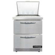Continental Refrigerator SW27N12M-FB-D Refrigerated Counter, Mega Top Sandwich / Salad Unit