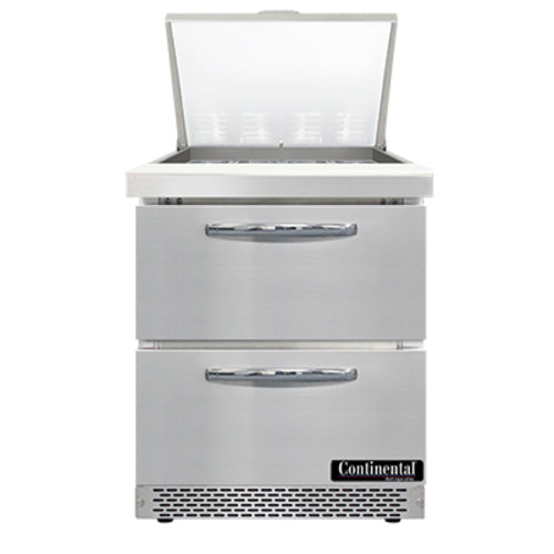 Continental Refrigerator SW27N12M-FB-D Refrigerated Counter, Mega Top Sandwich / Salad Unit
