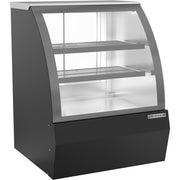 Beverage Air CDR3HC-1-B-D 37.25" Black Curved Glass Dry Deli Case | 10 Cu. Ft.