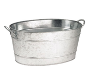 Tablecraft HBT1914 Galvanized 5.5 Gallon Oval Beverage Tub