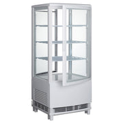 Winco CRD-1 White Countertop Refrigerated Beverage Display | 100 Can Capacity