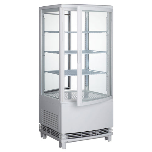 Winco CRD-1 White Countertop Refrigerated Beverage Display | 100 Can Capacity