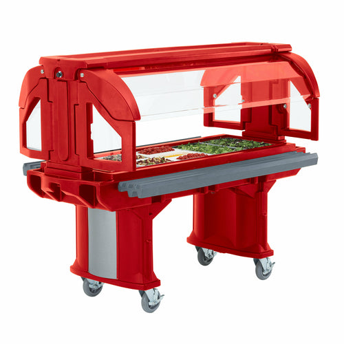 Cambro VBRL5 Versa 69” Low Height Cold Food Mobile Serving Buffet | 4 Pan
