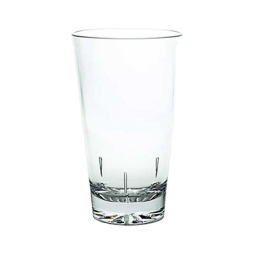 Thunder Group 16 oz. Starburst Base Clear Polycarbonate Mixing Glass | Model No. PLTHMG016C