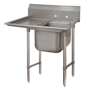 Advance Tabco T9-1-24-18L-X 43" 1 Compartment Sink w/ 18" Left Drainboard
