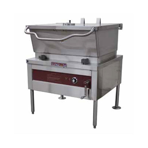 Crown Steam GS-40N Narrow Gas Manual Tilting Skillet | 40 Gal. Capacity