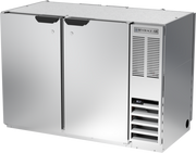 Beverage Air BB48HC-1-PT-S 48" 4 Solid Door Stainless Pass Thru Back Bar Cooler | 13.6 Cu. Ft.