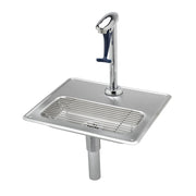 T&S Brass B-1230-12 Glass Filler Water Station w/ 12" Pedestal