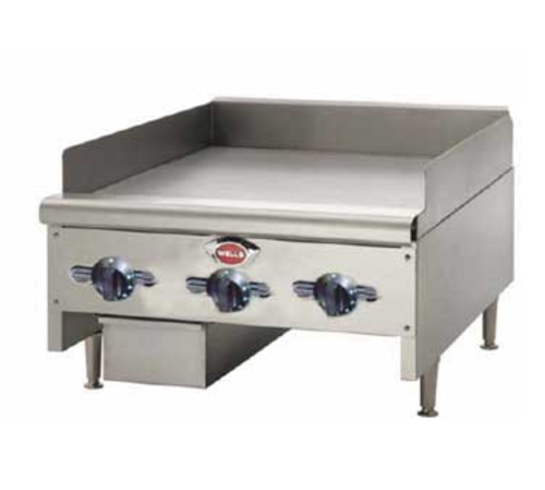 Wells HDTG-6030G 60" Thermostatic Control Gas Griddle | 150,000 BTU