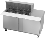 Beverage Air SPE60HC-18M 60" Mega Top Refrigerated Sandwich Prep Table  | (18) 1/6 Pan